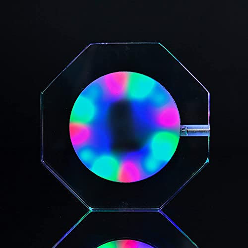 LED Untersetzer für Getränke,KINGCOO Acryl Wiederaufladbare Flasche Leuchte Untersetzer Trinkflasche Luminous Glas Matte Getränkehalter für Cocktail Party Hochzeit Verlobung Weihnachten(Oktagon/Bunt)