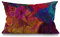 Federa per cuscino con onde caotiche, arcobaleno colorato con viola, fucsia, rosa, rosso, arancione, oro, blu, in cotone, rettangolare, per divano, decorazione domestica, rettangolare, 30,5 x 50,8 cm