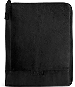 muud Göteborg luxuriöses Stricketui aus Leder für Stricknadeln und Anleitungen Black