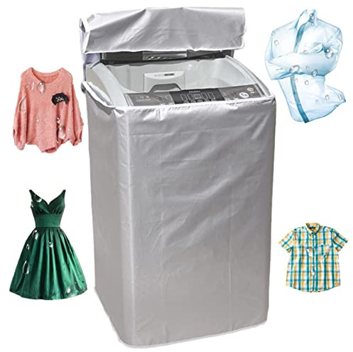 Lecerrot Funda Protectora para Ropa - Funda para Lavadora/Secadora para Lavadora/Carga Frontal y Superior - Diseño Impermeable a Prueba Polvo para un Uso fácil Ajuste