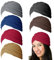 Wisebom 6 weiche afrikanische Turbane für Damen, 6 Farben, Schleife, Kopfbedeckung, weich, Turban, Plissee, modisch, für Damen und Mädchen, 6 Farben, 58