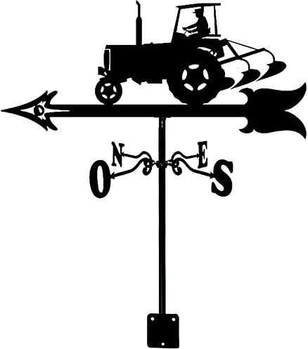 Girouette en Acier Inoxydable girouette girouette cultivateur Ferme girouette décorative en Acier Inoxydable girouette avec Support girouette de Cour