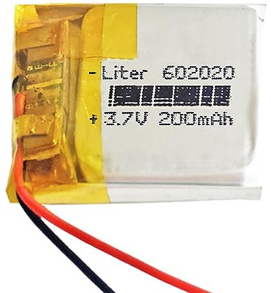 Batterie 602020 LiPo 3.7V 200mAh 0.74Wh 1S 5C Liter Energy Battery pour l'électronique Rechargeable Téléphone Portable Smartwatch GPS - Ne Convient Pas à la Radiocommande 22x20x6mm (200mAh|602020)