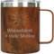 Edelstahl Tasse in Holz Optik 300 ml mit Gravur und Motiv – personalisierte Isoliertasse für Kaffee, Tee, Heißgetränke, doppelwandig, Deckel und Trinköffnung, Mehrwegbecher