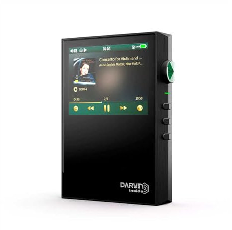 HiBy Hiby RS2 Hi-Res-Player mit Pure Audio System, bis zu 4 TB Speicher, Darwin-Architektur, Betriebssystem, MQA 8X, DSD256, 10 Stunden Akku