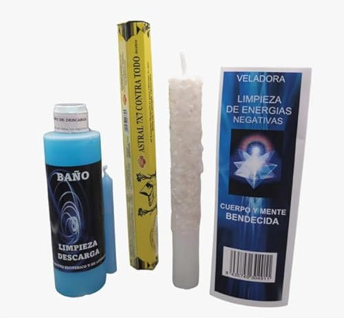 LA CASA DE LIDIA Pack de nettoyage énergétique | Voilier et bain ésotérique pour nettoyage | Encens contre tout | rituel de nettoyage | Pack 3 unités