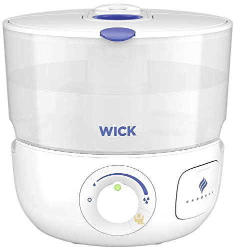 Wick Obere Befüllung Kaltluft Ultraschall Luftbefeuchter – Einfach – Ganzjährig für Wohnzimmer, Schlafzimmer, Babyzimmer – Bis zu 24 Stunden für 35 m² – Leise – Ätherisches Öl – VapoPads – WUL585E