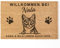DEL MÀ Unique & Personal Fußmatte Katze personalisiert für Innen aus Kokos Einweihungsgeschenk Wohnung Geschenk zum Einzug Kokosmatte Fußabtreter 60x40 cm