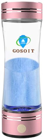 GOSOIT Hydrogen Water Bottle Hydrogen Alkaline Water Generator Ionizer Maker Machine Hydrogen Water Pitcher with SPE and PEM Tech (Purple)