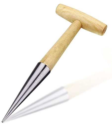 1 máquina de sembrar de acero inoxidable, herramientas de siembra, herramientas para plantar flores, jardinería, siembra manual, acero