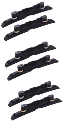 Milisten 3pcs Ebony Mandolin Bridge Height Adjustable Fit for Arch-top Mandolins