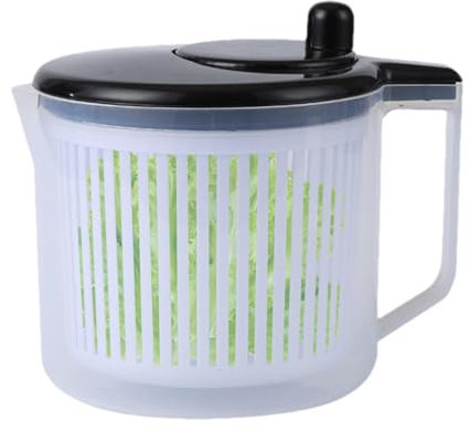 Centrifuga per insalata | Asciugatrice per frutta | Rondella per verdure, centrifuga con manico, cestello di scarico, lavaggio della frutta, gadget da cucina, disidratatore di verdure, insalatiera,