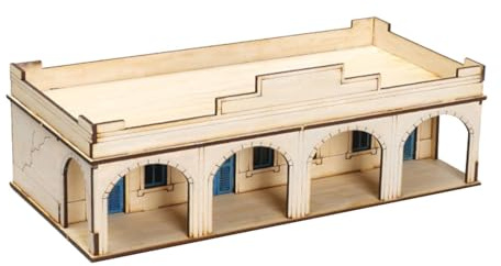 Qianly 1/72 Architektur Modellbausätze, Holzgebäude, 3D Puzzle für Kreative Projekte, Kuppeltür