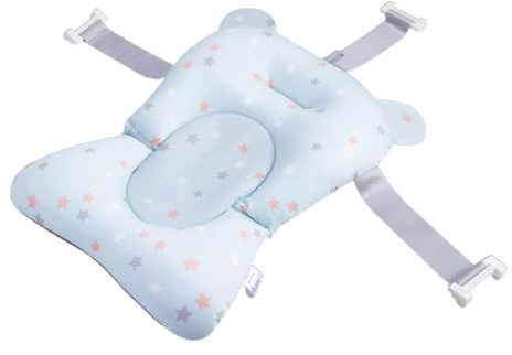 Baby Badewanne Kissen | Baby-Badesitz Baby-Badekissen | Neugeborenes Baby-Badesitz-Stützwanne, Baby-Badematte Rutschfestes Weiches Badesitznetz, Verstellbares Badesitznetz Für Babys, 43x28x22cm