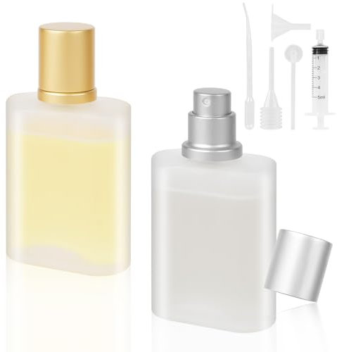 LOPHE 2PCS Flacon Pulvérisateur De Parfum,Vaporisateur De Parfum De Voyage, Flacon De Parfum Rechargeable,Atomiseur De Parfum Réutilisable,Adapté Aux Rencontres,Au Travail,Aux Vacances,Rose,30 ML