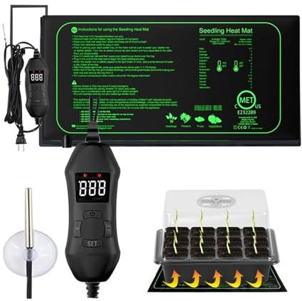 LCQSYE heizmatte 50 W mit Einstellbarer Thermostateinstellung von 20 ℃ bis 45 ℃ für das Wachstum Warmer Samen im Wintergarten Setzling-Heizmatte