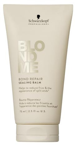 Schwarzkopf Professional BLONDME Bond Repair Sealing Balm Leave In Haarlotion Hitzeschutz Anti Frizz Versiegelt Gespaltene Spitzen Glättend Und Stärkend 75 ml