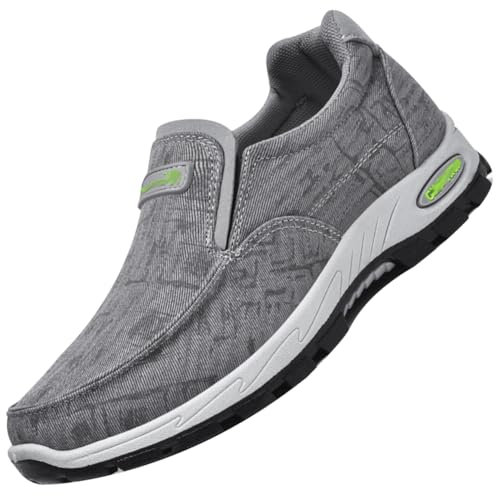 Aocase Chaussure OrthopéDique Homme Chaussures Pieds Larges Pantoufles à Mousse à MéMoire De Forme sans Lacets Baskets de randonnée en Plein air,Gris,40 EU