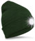 SPGOOD LED Beanie Beleuchtete Mütze mit Licht,Wiederaufladbare Winter Warm LED Haube mit Lampe für Angeln,Jogger,Camping,Laufen,Geschenke für Männer Frauen(Dunkles Armee Grün)