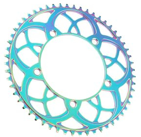 AMSLSIU Faltbare Kettenblätter aus hochwertiger Aluminiumlegierung, leicht und robust, 54/56 Zähne, 130 mm Lochkreis, 8, 9, 10, 11 Zähne, Singlespeed Kettenblatt, 10, 54/56, Mountainbike Kettenblatt
