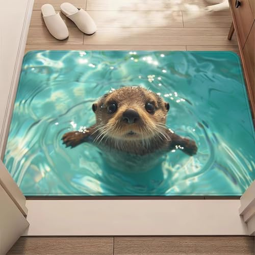 boiszeda 3D Fußmatte Optische Täuschung, Waschbare Kreative Teppich, Illusions-Matte mit Einzigartiges Layout, Personalisierte rutschfeste Pad