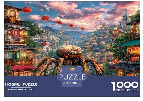 Puzzle Town Building 1000 Teile für Erwachsene – Herausforderer, Familienspiel, Geschenk für Erwachsene 38 x 26 cm/1000 Stück