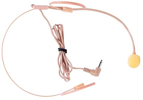 KAILIKETIY Microfono Auricolare Archetto Flessibile e Design Compatto per Guide Turistiche e Conferenze, Colore Carne