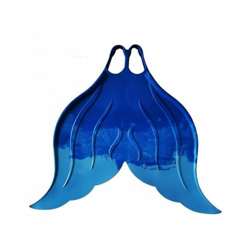 SZLIFE Monofin Nuoto Monopinna Sirena Silicone Grandi Movimento Sinuoso Aiuto Allenamento Adatta Piscina Foto Sottacqua Giochi Mare , Blu Iridescente , 30-33