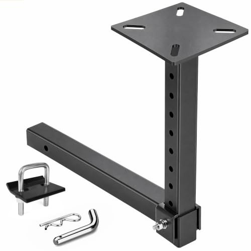 MaxxHaul 80356 Hitch Mount Vise Plate Holder With Adjustable Height - Fits 2 inch x 2 inch Receiver With Standard Mounting Vise Plate