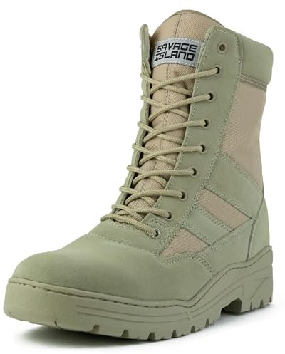 Savage Island Deserto tattico esertico Stivali Cerniera Pelle Scamosciata Color