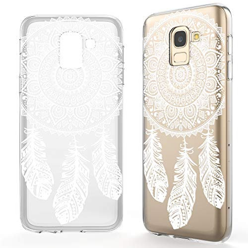 NALIA Coque Protection Compatible avec Samsung Galaxy J6 (2018), Motif Housse Silicone Premium Case Smart-Phone Cover, Ultra-Fine Souple Gel Anti-Choc Bumper Mince Etui, Designs:Dreamcatcher
