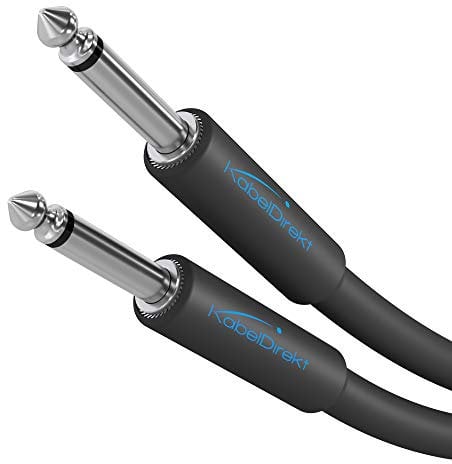 KabelDirekt – Cable para instrumentos/guitarra Mono, de 6,3mm – 5m – (cable de sonido adecuado para conectar guitarras eléctricas, bajos o teclados a un amplificador)