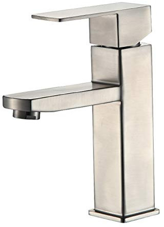 Waschtischarmaturen YHSGY 304 Edelstahl Waschbecken Wasserhahn Platz Einlochmontage Heißes Und Kaltes Wasser Mischventil Waschbecken Wasserhahn Badezimmerschrank Wasserhahn