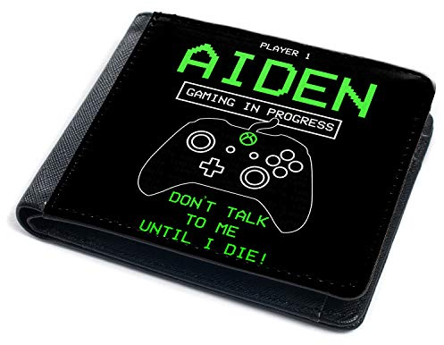 KRAFTYGIFTS Gamer Wallet Boys Kids Bi-Fold Coin Card Holder Computer Personalised (XB KS225)