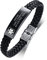 XUANPAI Maßgeschneiderte Edelstahl Leder Geflochten Wrap Armband Medical Alert Notfall ID Armband Kostenlose Gravur für Männer