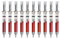 noTrash2003 10er Set Kugelschreiber in Spritzenform versch. Farben (10er Set Rot)