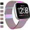 Faliogo Ersatzarmband Kompatibel mit Fitbit Versa Armband/Fitbit Versa 2 Armband, Edelstahl Metall Ersatz Armbänder Kompatibel mit Fitbit Versa 2/Versa/Versa Lite, Klein, Bunt