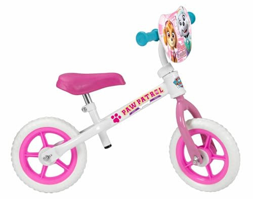 TOIMS 141 Pik&Roll Draisienne Paw Patrol Girls Laufrad, Weiss, 10, Weiß