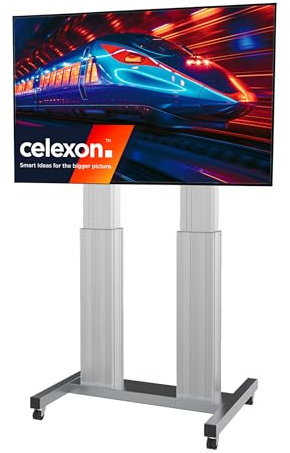 celexon Expert elektrisch höhenverstellbarer Display-Rollwagen Adjust-70120MS- 50cm
