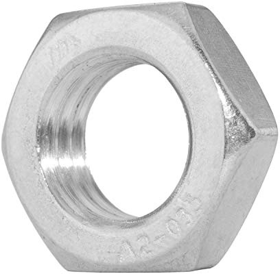 Sechskantmuttern niedrige Form M6 aus Edelstahl A2 (5 Stück) | DIN 439 - Flachmuttern - Halbmuttern - Edelstahlmuttern von MESAROS®