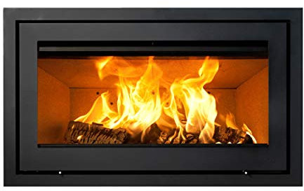 Lotus KS2484 H570 W Kamineinsatz Schwarz/Scharniere links/A+