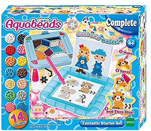 Aquabeads 31588 Fantastic Starter Set Over 800 Jewel and Solid Beads - pen tray