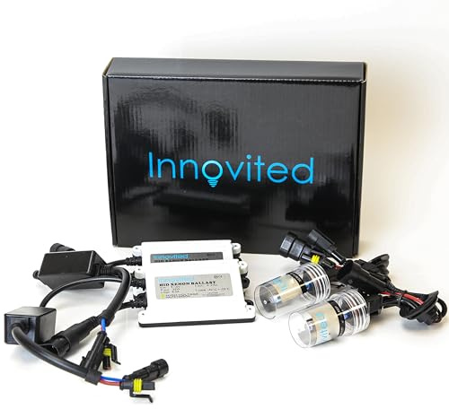 Innovited H11 H9 H8 6000K HID Xenon Bulb x 1 Pair Bundle with 2 x 55W Platinum Digital Ballast (Diamond White)