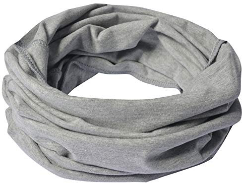 Miobo Kinder Baumwolle Loopschal Schlauchschal Rundschal Halstuch Grau-M