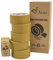 NATEE® Lot de 6 rouleaux de ruban adhésif en papier kraft,Entièrement recyclables,Respectueux de l'environnement,Emballage en papier marron pour déménagement,50 mx50 mm