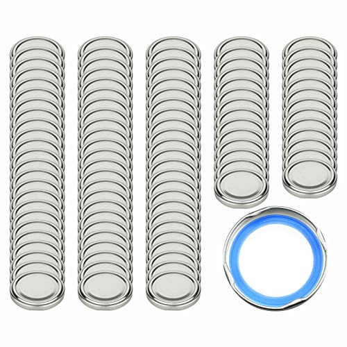 gouveo 100er Set Ersatzdeckel für Marmeladengläser - TO82 silberfarben BS - Schraubdeckel aus Metall für Schraubgläser und Einmachgläser - Twist-Off Deckel