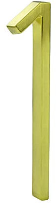 HASWARE Número De Casa Flotante: 5 Pulgadas (12cm) Números De Puertas Modernos - SeñAlizacióN Para La Oficina De Correos De La Calle (1, Dorado)