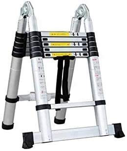 MHBGX Outdoor Home Dual-Purpose Step Stool,Telescopic and Climbing Ladder Ladder Ladder Extension Ladder Project Portable Straight Ladder Lift Aluminum Alloy Single Side Bamboo Ladder,9M+1.9M,9M+1.9M