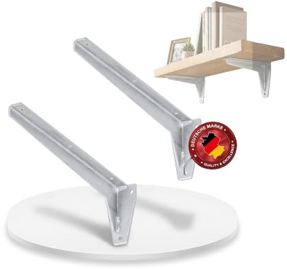 siwitec L-Profil-Konsole Regalwinkel 75kg Traglast 680x170x81mm 2er-Set | aus verzinktem Stahl, feuchtraumtauglich, ideal für Garagen, Werkstätten und Lagerräume
