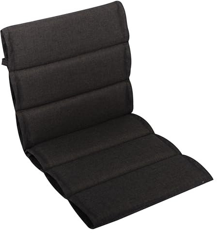LILENO HOME Gartenstuhl Auflagen als [1er Set - Niedriglehner] in Anthrazit - Bequeme Liegen als Sitzauflagen für Gartenmöbel - Stuhlkissen für Gartenstühle und Klappstühle